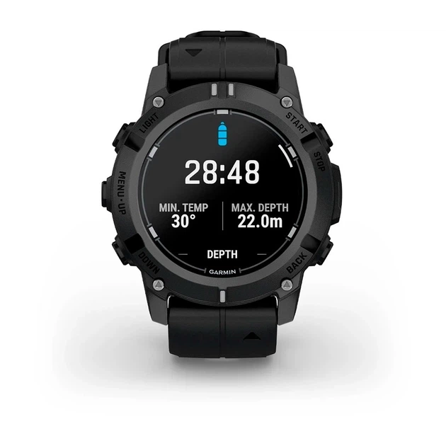 Смарт-годинник GARMIN Descent G2 Black with Black Silicone Band (010-02986-00, 010-02986-13) - изображение 6