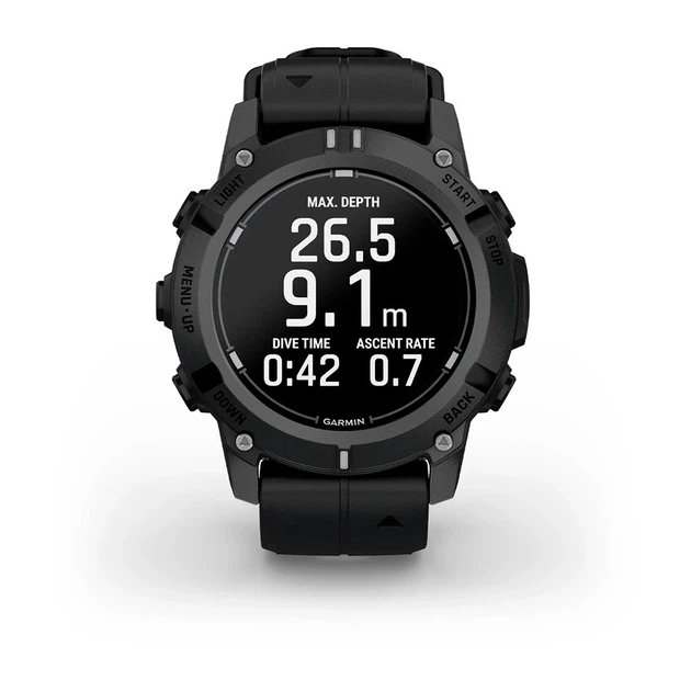 Смарт-годинник GARMIN Descent G2 Black with Black Silicone Band (010-02986-00, 010-02986-13) - изображение 8