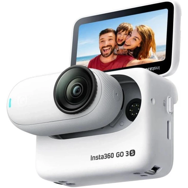 Екшн-камера Insta360 GO 3S 4K Standard Bundle 64GB White (CINSAATA_GO3S06) - Фото 1 Екшн-камера Insta360 GO 3S 4K Standard Bundle 64GB White (CINSAATA_GO3S06) - изображение 1