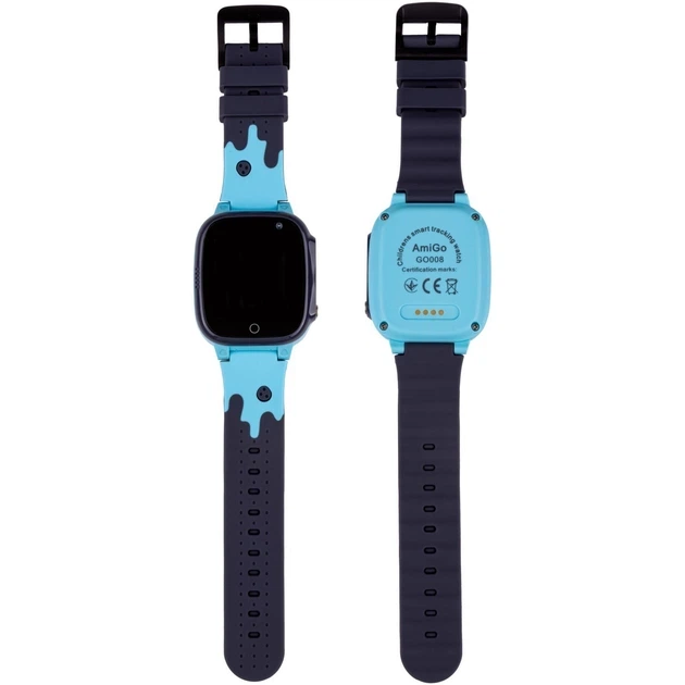 Дитячий смарт-годинник AmiGo GO008 MILKY, GPS, WIFI, 2G, BT4.0, 400mAh, Blue UA UCRF - Фото 7 Дитячий смарт-годинник AmiGo GO008 MILKY, GPS, WIFI, 2G, BT4.0, 400mAh, Blue UA UCRF - изображение 7