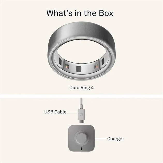 Розумне кільце Oura Ring 4 Brushed Silver Size 11 (JZ90-54220-11) - изображение 6