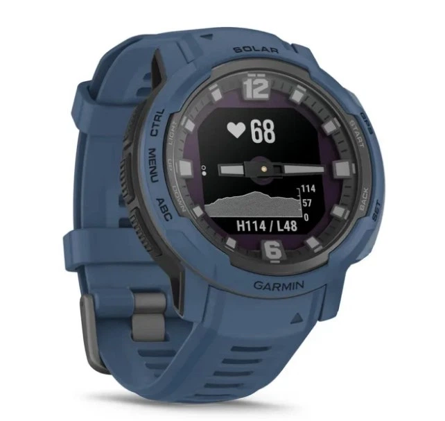 Смарт-годинник GARMIN Instinct Crossover Solar Tidal Blue (010-02730-12/02) - Фото 4 Смарт-годинник GARMIN Instinct Crossover Solar Tidal Blue (010-02730-12/02) - изображение 4