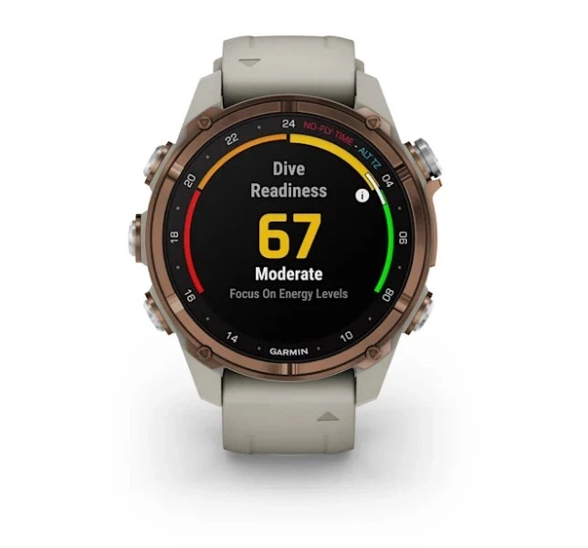Смарт-годинник GARMIN Descent Mk3i 43 mm Bronze PVD Titanium with French Gray Silicone Band (010-02753-13/14) - изображение 8
