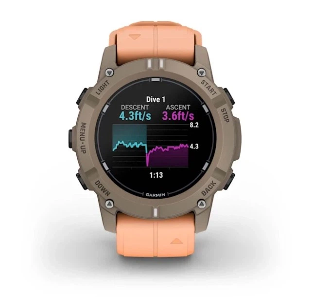 Смарт-годинник GARMIN Descent G2 Paloma with Shell Pink Band (010-02986-01) - зображення 8