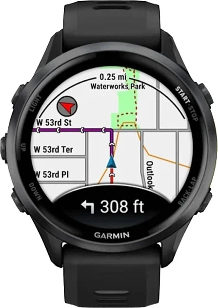 Смарт-часи Garmin Forerunner 970 Carbon Gray DLC Titanium w. Black Case and Black/Translucent W. Band (010-02969-00/10) Refurbished - Фото 4 Смарт-часи Garmin Forerunner 970 Carbon Gray DLC Titanium w. Black Case and Black/Translucent W. Band (010-02969-00/10) Refurbished - зображення 4