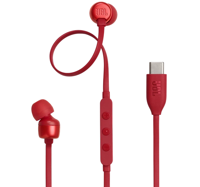 Навушники JBL Tune 310C USB-C Red (JBLT310CRED) - Фото 1 Навушники JBL Tune 310C USB-C Red (JBLT310CRED) - изображение 1