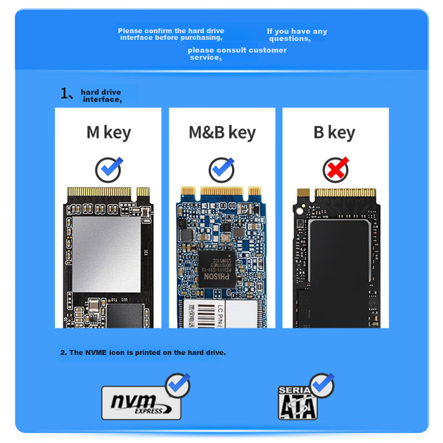 Корпус для SSD-накопичувача UNITEK M.2 NVMe, портативний корпус для жорсткого диска Type-C 3.2, зовнішній SSD-ридер для ноутбуків, планшетів і смартфонів. - Фото 9 Корпус для SSD-накопичувача UNITEK M.2 NVMe, портативний корпус для жорсткого диска Type-C 3.2, зовнішній SSD-ридер для ноутбуків, планшетів і смартфонів. - зображення 9