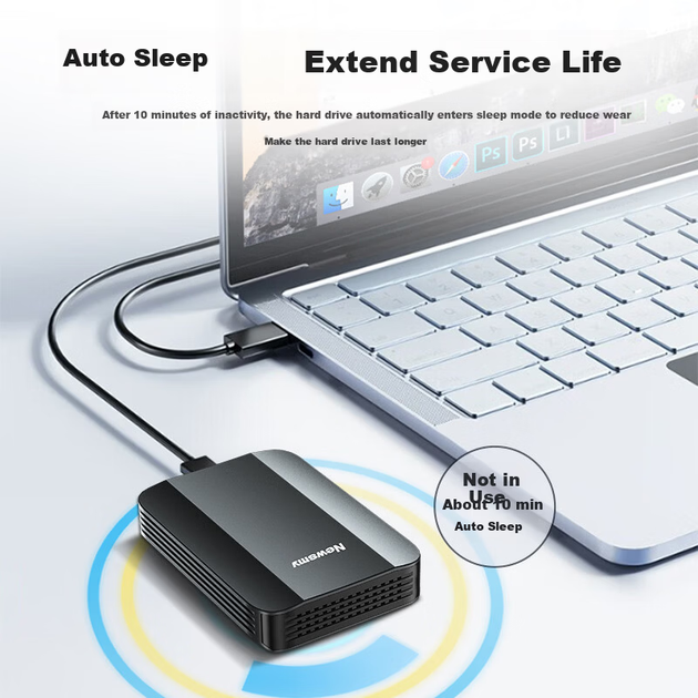 Newsmy 1TB портативный механический жесткий диск USB3.1 2,5-дюймовый Yaqing Xinghan 2.5 Travel Edition Металлический корпус 1TB - изображение 4