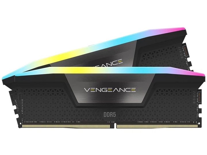 Оперативна пам'ять DDR5 32 Gb (6000 MHz) (Kit 16 Gb x 2) Corsair Vengeance RGB Black (CMH32GX5M2E6000Z36) - изображение 3