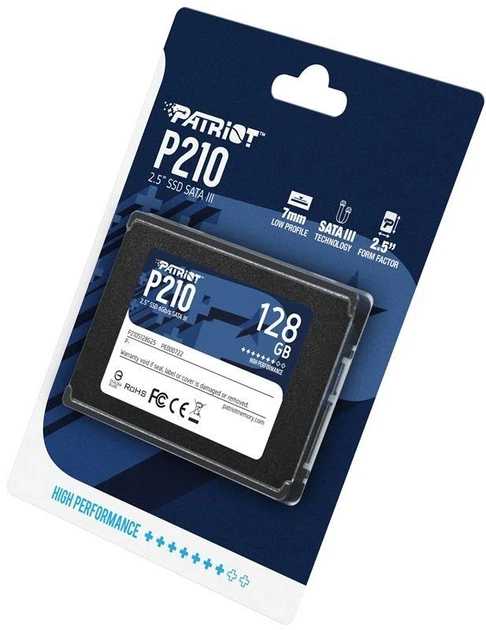 Накопичувач SSD 128GB Patriot P210 2.5" SATAIII TLC (P210S128G25) - Фото 6 Накопичувач SSD 128GB Patriot P210 2.5" SATAIII TLC (P210S128G25) - зображення 6