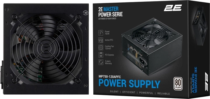 Блок живлення 2E Master Power 750W (2E-MP750-120APFC) - зображення 2