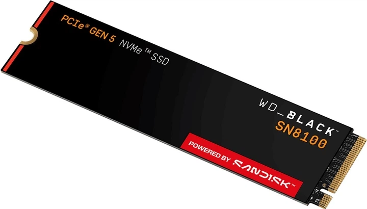SSD диск Western Digital Black SN8100 2TB NVMe M.2 2280 PCIe 5.0 x4 3D NAND TLC (WDS200T1X0M) - зображення 2
