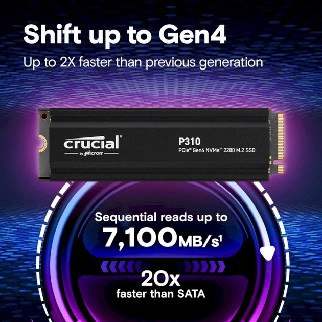SSD накопичувач 4 TB Crucial P310 with heatsink (CT4000P310SSD5) - зображення 4