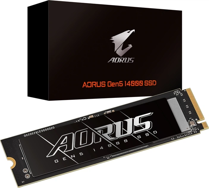SSD диск Gigabyte Aorus Gen5 14000 2TB M.2 NVMe 2.0 PCIe 5.0 x4 3D NAND (TLC) (AG514K2TB) - Фото 2 SSD диск Gigabyte Aorus Gen5 14000 2TB M.2 NVMe 2.0 PCIe 5.0 x4 3D NAND (TLC) (AG514K2TB) - изображение 2