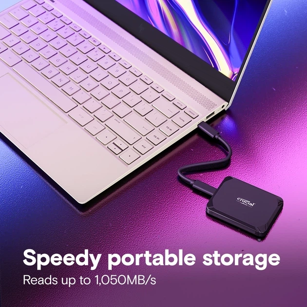 Зовнішній SSD накопичувач 1 TB Crucial X9 (CT1000X9SSD9) - Фото 3 Зовнішній SSD накопичувач 1 TB Crucial X9 (CT1000X9SSD9) - зображення 3