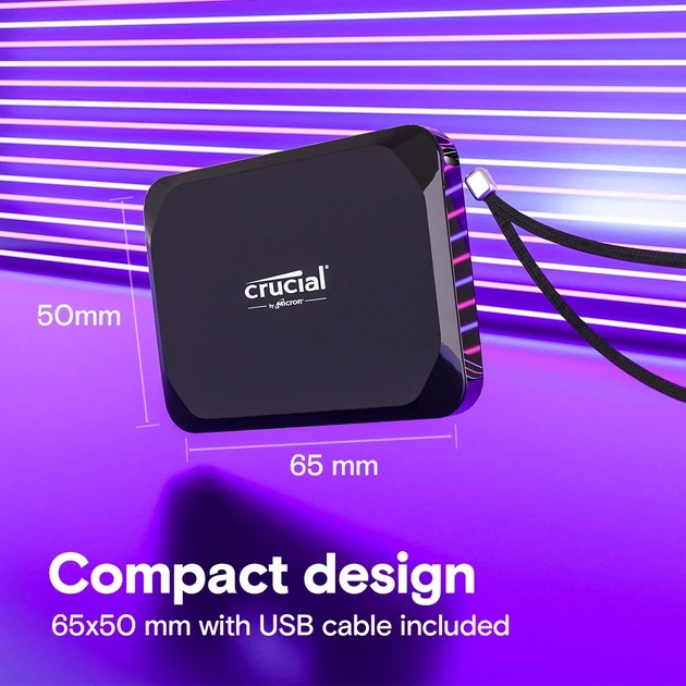Зовнішній SSD накопичувач 1 TB Crucial X9 (CT1000X9SSD9) - Фото 5 Зовнішній SSD накопичувач 1 TB Crucial X9 (CT1000X9SSD9) - зображення 5