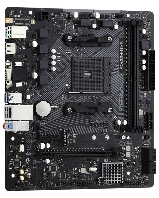 Материнська плата ASRock A520M-HVS (sAM4, AMD A520, PCI-Ex16) - зображення 4
