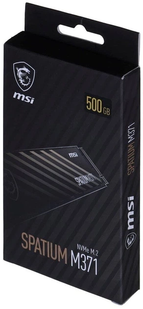 SSD диск MSI Spatium M371 500GB NVMe M.2 2280 PCIe 3.0 x4 3D NAND TLC (S78-440K160-P83) - Фото 2 SSD диск MSI Spatium M371 500GB NVMe M.2 2280 PCIe 3.0 x4 3D NAND TLC (S78-440K160-P83) - изображение 2