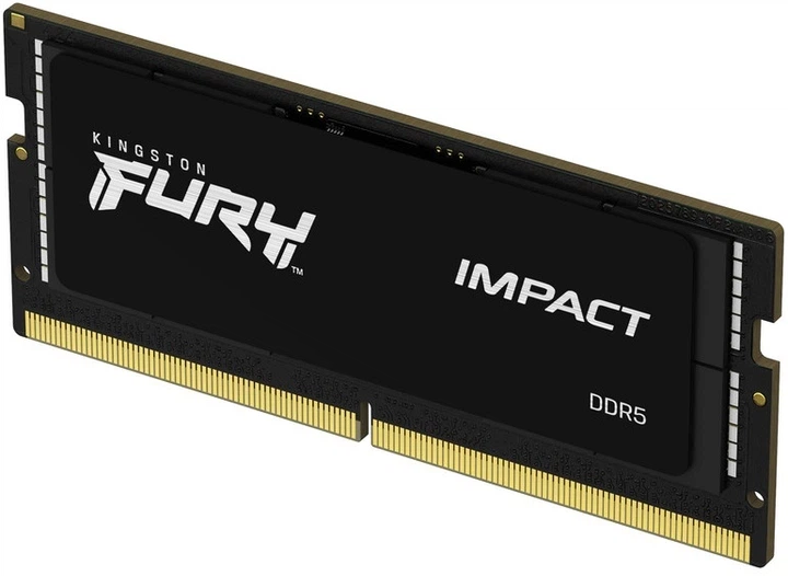 Модуль пам`ятi SO-DIMM DDR5 32GB/5600 Kingston Fury Impact PnP (KF556S40IB-32) - Фото 4 Модуль пам`ятi SO-DIMM DDR5 32GB/5600 Kingston Fury Impact PnP (KF556S40IB-32) - зображення 4