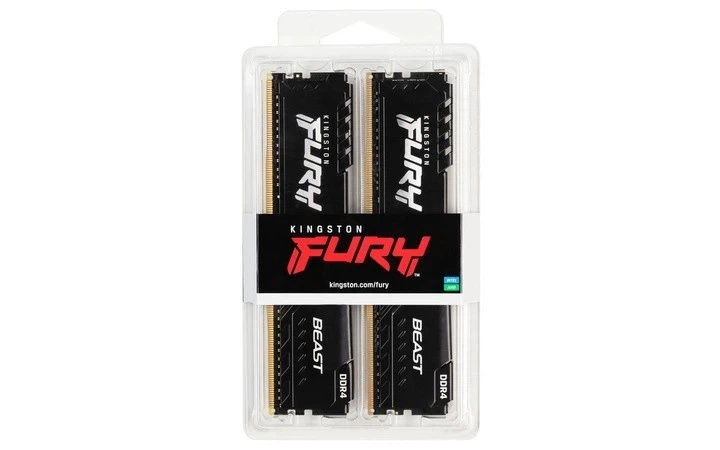 Оперативна пам'ять DDR4 128 Gb (3600 MHz) (Kit 32 Gb x 4) Kingston Fury Beast Black (KF436C18BBK4/128) - изображение 2