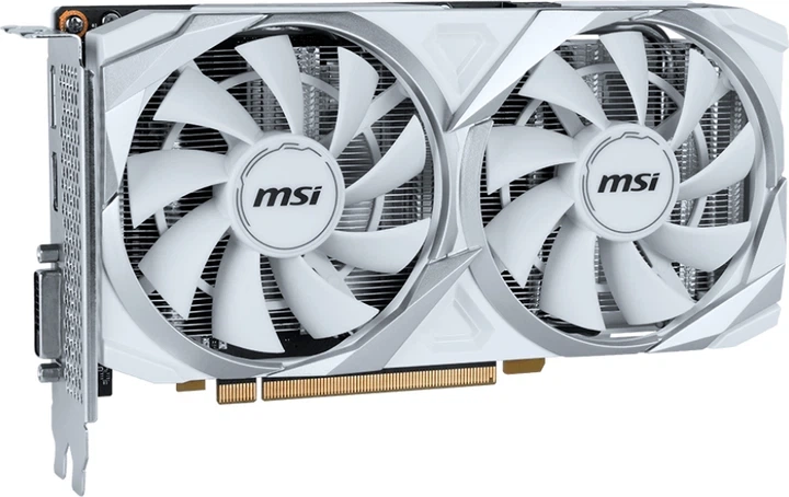 Відеокарта MSI PCI-Ex GeForce RTX 3050 Ventus 2X XS White 8G OC 8GB GDDR6 (128bit) (1807/14000) (HDMI, DisplayPort, DL-DVI-D) (RTX 3050 VENTUS 2X XS WHITE 8G OC) - Фото 3 Відеокарта MSI PCI-Ex GeForce RTX 3050 Ventus 2X XS White 8G OC 8GB GDDR6 (128bit) (1807/14000) (HDMI, DisplayPort, DL-DVI-D) (RTX 3050 VENTUS 2X XS WHITE 8G OC) - изображение 3