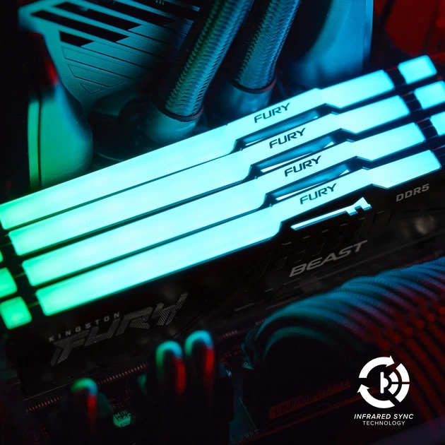 Оперативна пам'ять Kingston Fury Beast DDR5-6400 RGB 65536MB PC5-51200 (Kit of 2x32768) Black (KF564C32BBEAK2-64) - зображення 12