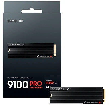 SSD диск Samsung 9100 PRO with Heatsink 4TB M.2 PCIe 5.0 x4 NVMe 2.0 V-NAND TLC (MZ-VAP4T0CW) - изображение 9