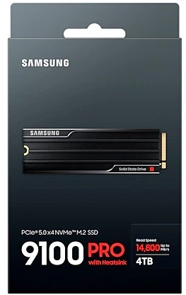 SSD диск Samsung 9100 PRO with Heatsink 4TB M.2 PCIe 5.0 x4 NVMe 2.0 V-NAND TLC (MZ-VAP4T0CW) - изображение 10