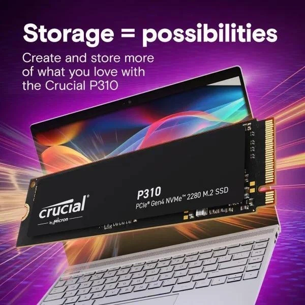 Внутрішній SSD накопичувач Crucial P310 4TB (CT4000P310SSD8) - изображение 2