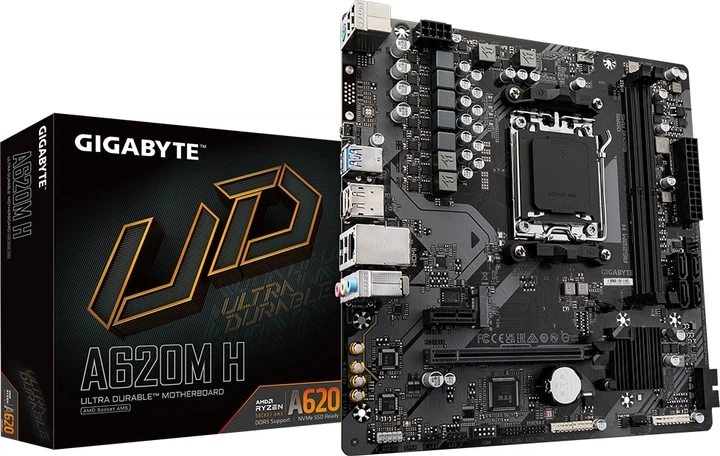 Материнська плата Gigabyte A620M H (sAM5, AMD A620, PCI-Ex16) - зображення 2