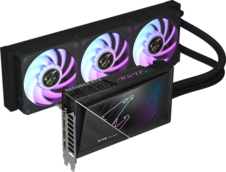 Відеокарта Gigabyte PCI-Ex GeForce RTX 5080 Aorus Xtreme Waterforce 16GB GDDR7 (256bit) (2805/30000) (HDMI, 3 x DisplayPort) (GV-N5080AORUSX W-16GD) - изображение 3