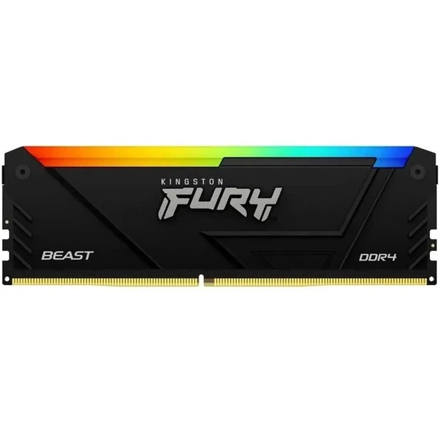 Модуль пам'яті Kingston Fury Beast RGB DDR4-3200 8GB (KF432C16BB2A/8WP) - Фото 1 Модуль пам'яті Kingston Fury Beast RGB DDR4-3200 8GB (KF432C16BB2A/8WP) - изображение 1