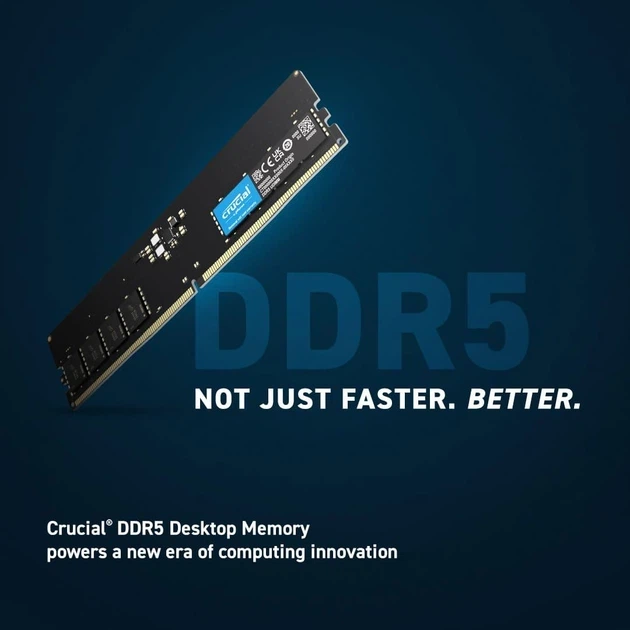 Модуль пам'яті Crucial DDR5 8GB 4800Mhz UDIMM CL40 Tray (CT8G48C40U5T) - Фото 2 Модуль пам'яті Crucial DDR5 8GB 4800Mhz UDIMM CL40 Tray (CT8G48C40U5T) - изображение 2