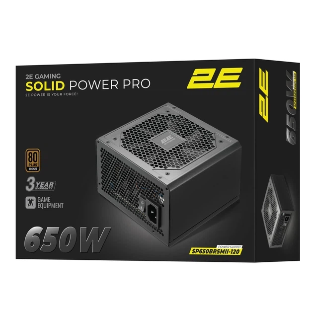 Блок живлення 650W 2E Gaming Solid Power Pro (2E-SP650BRSMII-120) - изображение 2