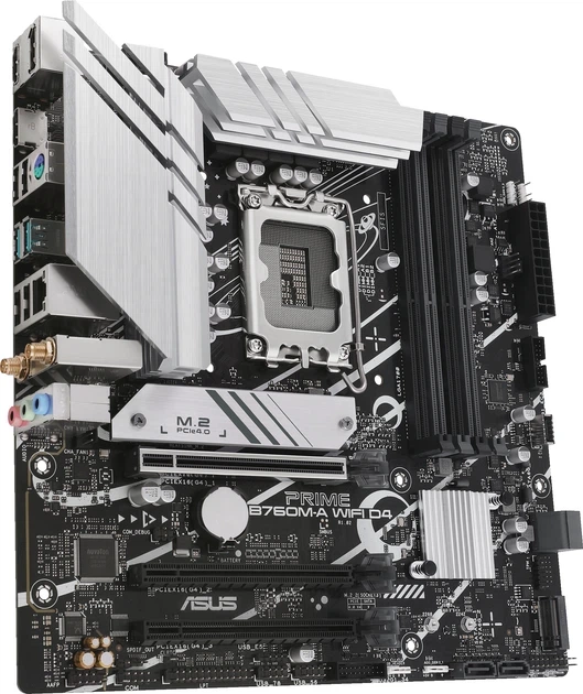 Материнська плата Asus PRIME B760M-A Wi-Fi D4 (s1700, Intel B760, PCI-Ex16) - Фото 3 Материнська плата Asus PRIME B760M-A Wi-Fi D4 (s1700, Intel B760, PCI-Ex16) - изображение 3