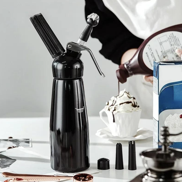 Сифон для сливок Cream Whipper 500мл с баллончиками черный - изображение 4