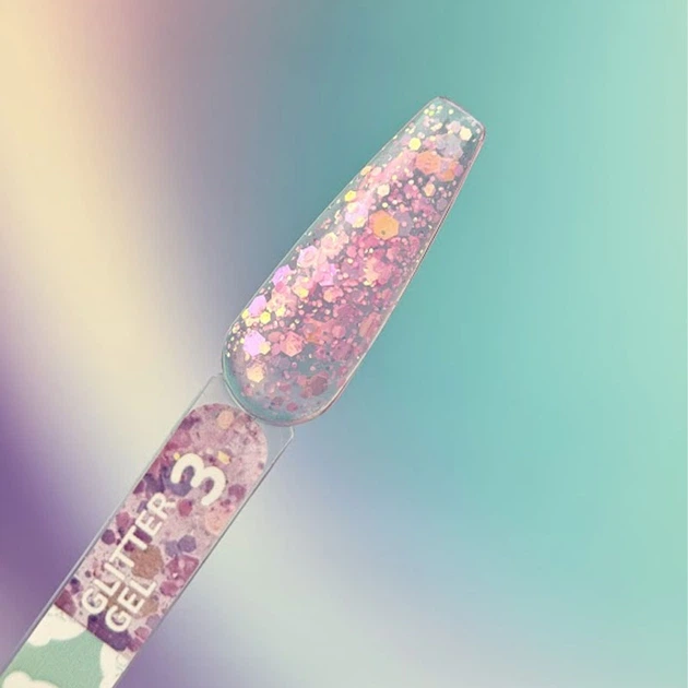 Блискітки для нігтів You Are Cute Glitter Gel №3 5 мл - изображение 3