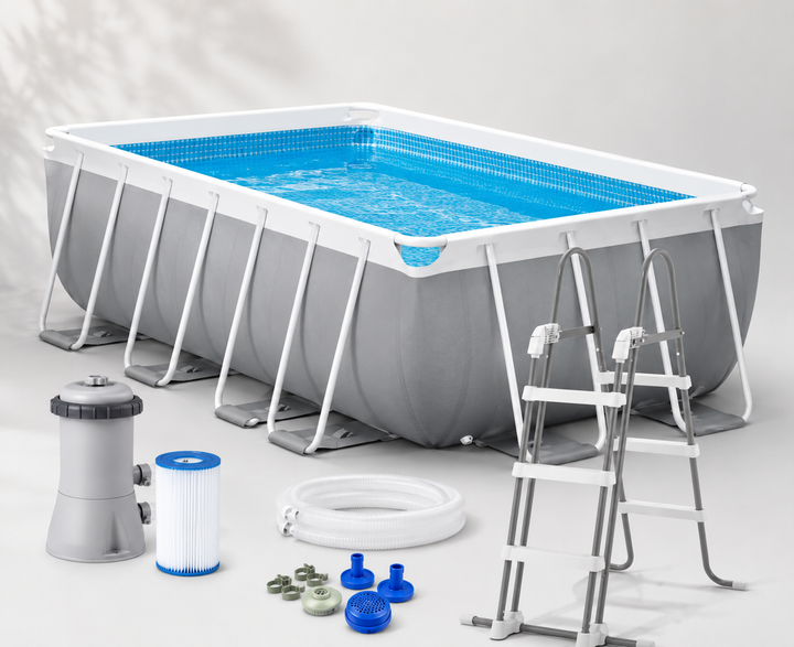 Каркасный бассейн Intex Prism Frame Pool 400×200×122 см, семейный бассейн на 8418 л,Семейный каркасный бассейн с фильтр-насосом - изображение 2