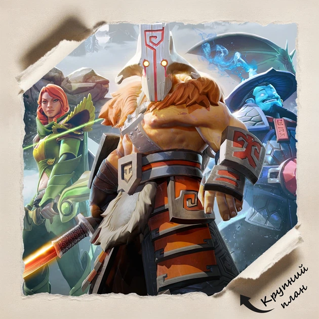 Постер Дота 2, Джаггернаут, Dota 2, Juggernaut, декор в комнату геймера, A3 40×30 см (id3739) - изображение 4