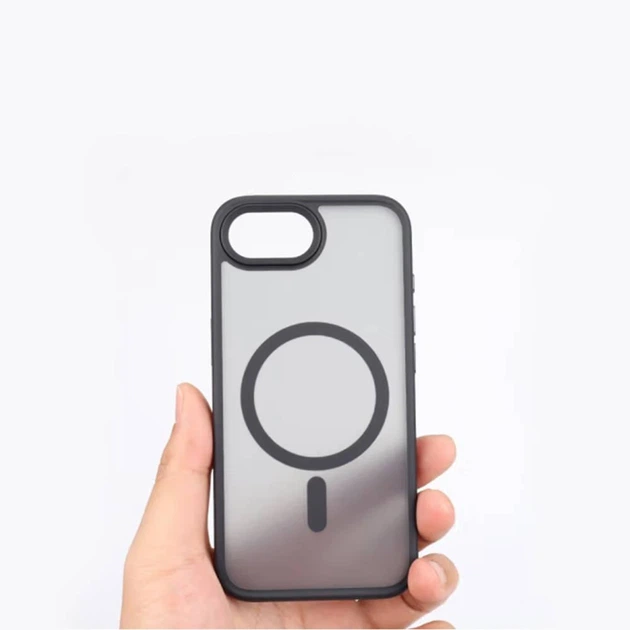 Чехол Monblan Magnetic Crystal Series для iPhone 16e (Black/Clear) - Фото 2 Чехол Monblan Magnetic Crystal Series для iPhone 16e (Black/Clear) - изображение 2