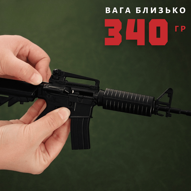 Металева Штурмова Гвинтівка AR-18 GoatGuns 1:3 Black Мініатюрна Деталізована Сувенірна Модель з Повним Розбиранням і Робочим Затвором на Подарунок - зображення 5