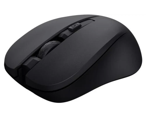 Миша бездротова Trust Mydo Silent, Black, USB 2.4GHz, оптична, 1000/1400/1800 dpi, 4 кнопки, зниження звуку клацання миші мінімум на 90%, гніздо для зберігання приймача USB, 1xAA (25084) - изображение 3