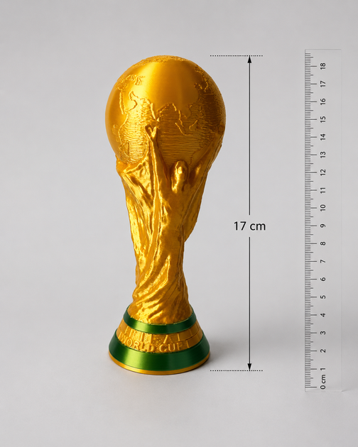 Кубок Чемпіонату Світу з футболу 17 см 3D-друк - Фото 1 Кубок Чемпіонату Світу з футболу 17 см 3D-друк - зображення 1