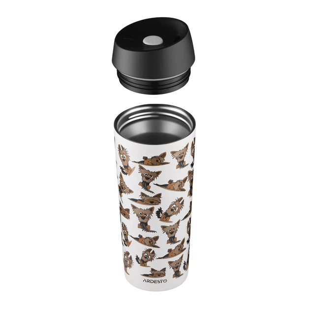 Термокружка Ardesto Coffee Time Yorkie 450 мл (AR2645YT) - изображение 4