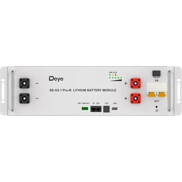 Система зберігання енергії Deye SUN-6K-SG05LP1-EU 6kW + 2 АКБ SE-G5.1 Pro-B 10.2 kWh (51.2V/100Ah/5120Wh) - зображення 8