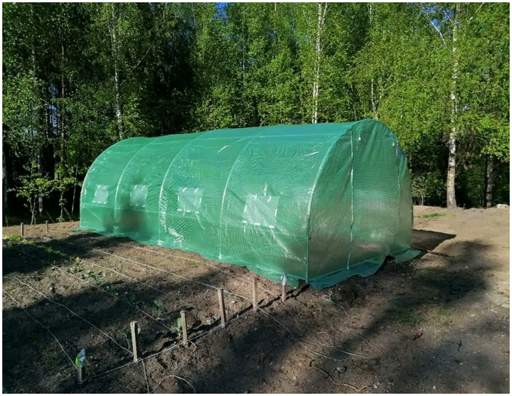 Запасная пленка для теплицы 3 х 6 х 2 м 18 м² с двойными дверями UV4 зеленая KT3536 - изображение 5