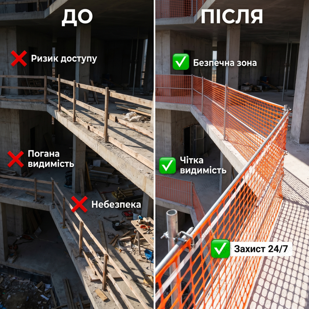 Сигнальная сетка Мастер 1×50м ячейка 90х45мм аварийная для ограждения стройплощадки барьерная оранжевая - Фото 4 Сигнальная сетка Мастер 1×50м ячейка 90х45мм аварийная для ограждения стройплощадки барьерная оранжевая - изображение 4