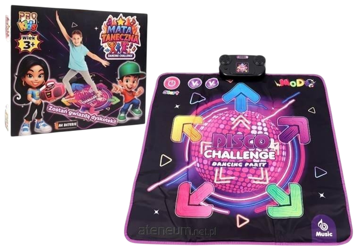 Mata do tańczenia Pro Kids Disco Challenge LED na baterie (11537) (5903943011537) - Zdjęcie 1 Mata do tańczenia Pro Kids Disco Challenge LED na baterie (11537) (5903943011537) - obraz 1
