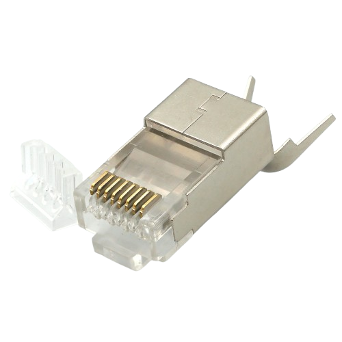 Коннектор мережевий RJ45, STP, cat.6A, 50μ, 1.45мм, зі вставкою Kingda KD-PG8056 - изображение 8