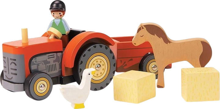 Traktor z przyczepą Tender Leaf Toys drewniany TL8485 (0191856084853) - Zdjęcie 1 Traktor z przyczepą Tender Leaf Toys drewniany TL8485 (0191856084853) - obraz 1